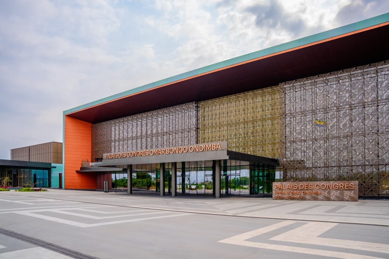 Palais des Congrès Omar Bongo Ondimba, vue aérienne